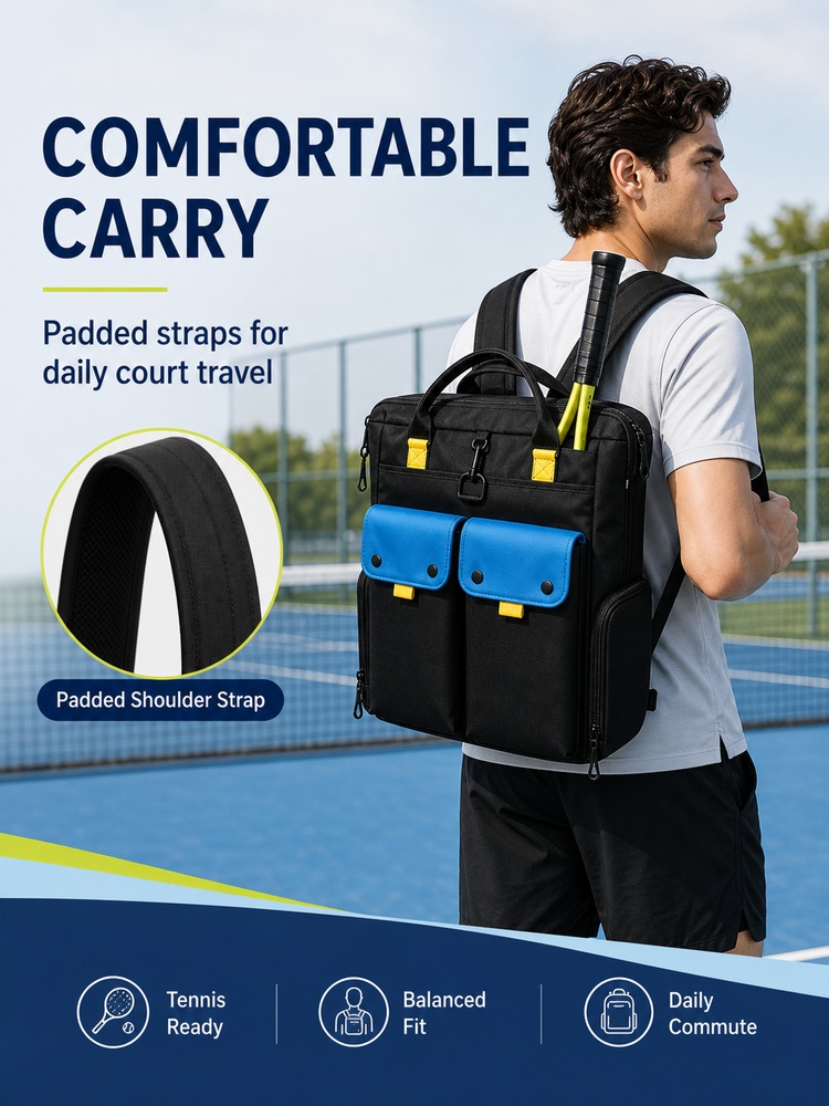 Commuter Racket Backpack - Comfort/use view