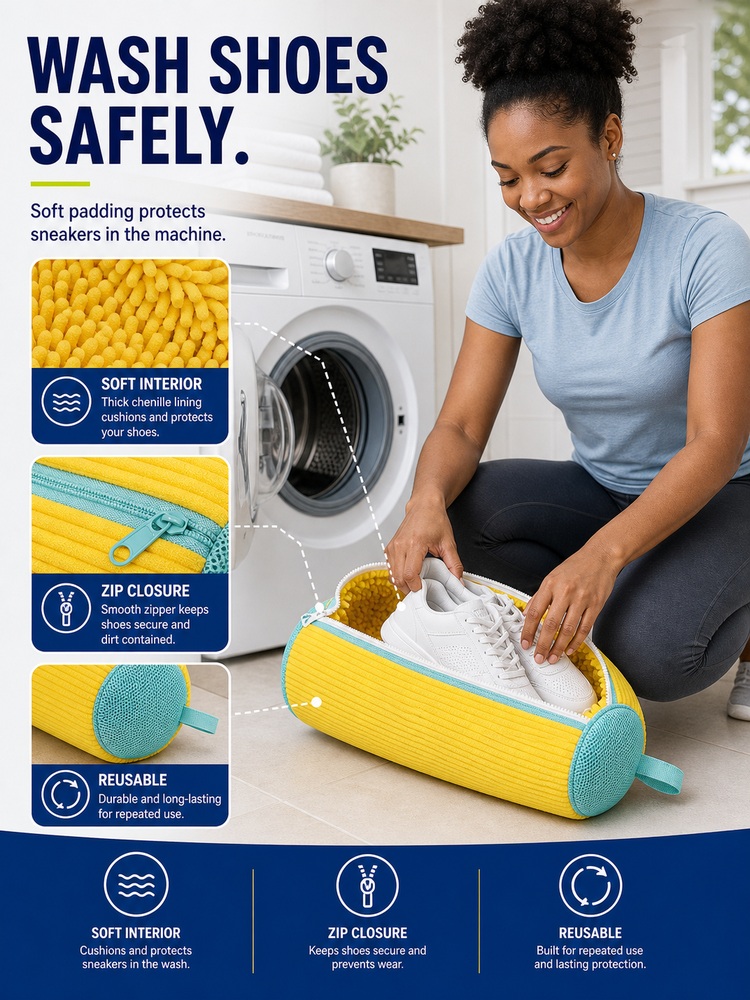 Reusable Shoe Washing Protector Bag - Lifestyle use