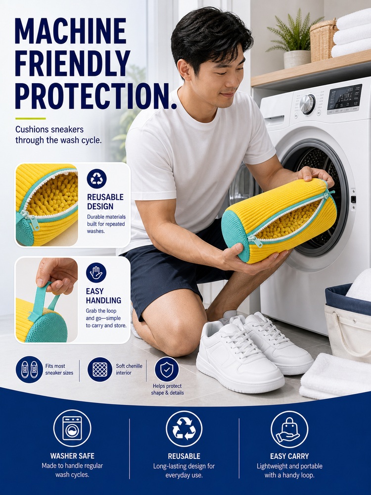 Reusable Shoe Washing Protector Bag - Comfort/use view