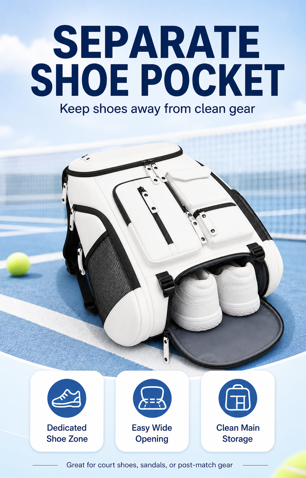 Separate shoe compartment